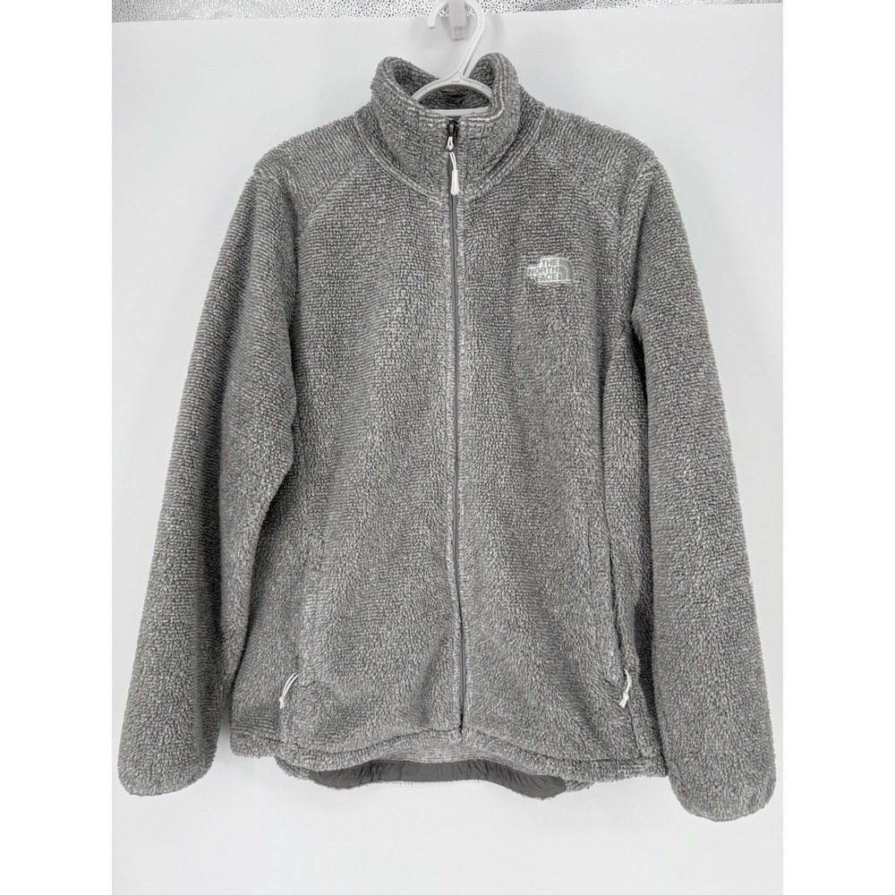 The North Face Osito Fleece Jacket Gray Women's XL Soft Plush Full Zip Pockets